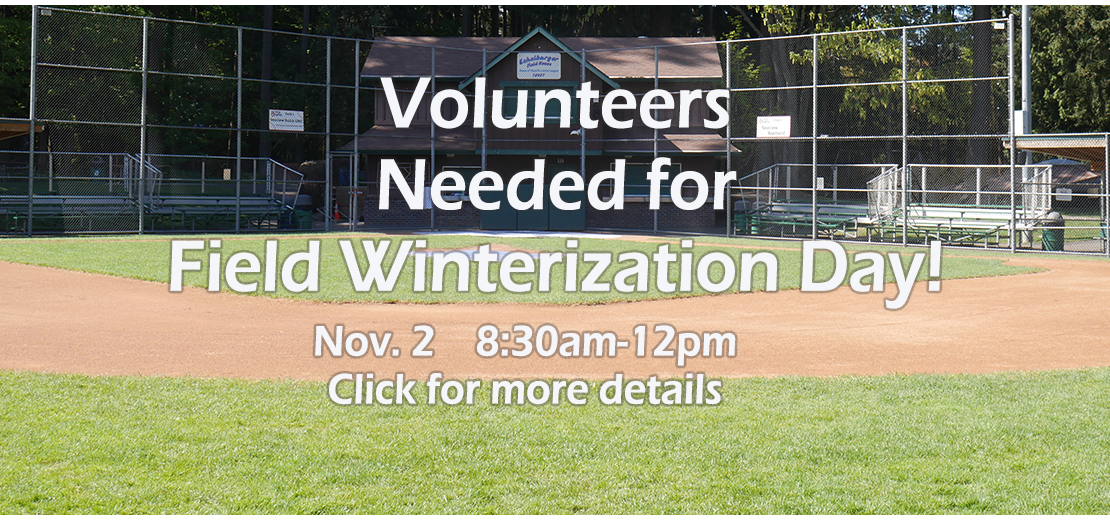 We Need Help! Lynndale Field Clean Up/Winterizing